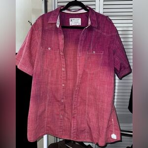 Rue21 Men's Pink Ombre Short Sleeve Shirt